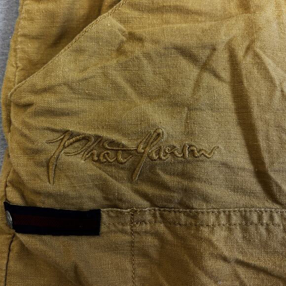 Vtg Phat Farm Caro Shorts Mens 38 Brown Twill Y2K Hip Hop Skater Outdoors Rapper - Picture 4 of 9